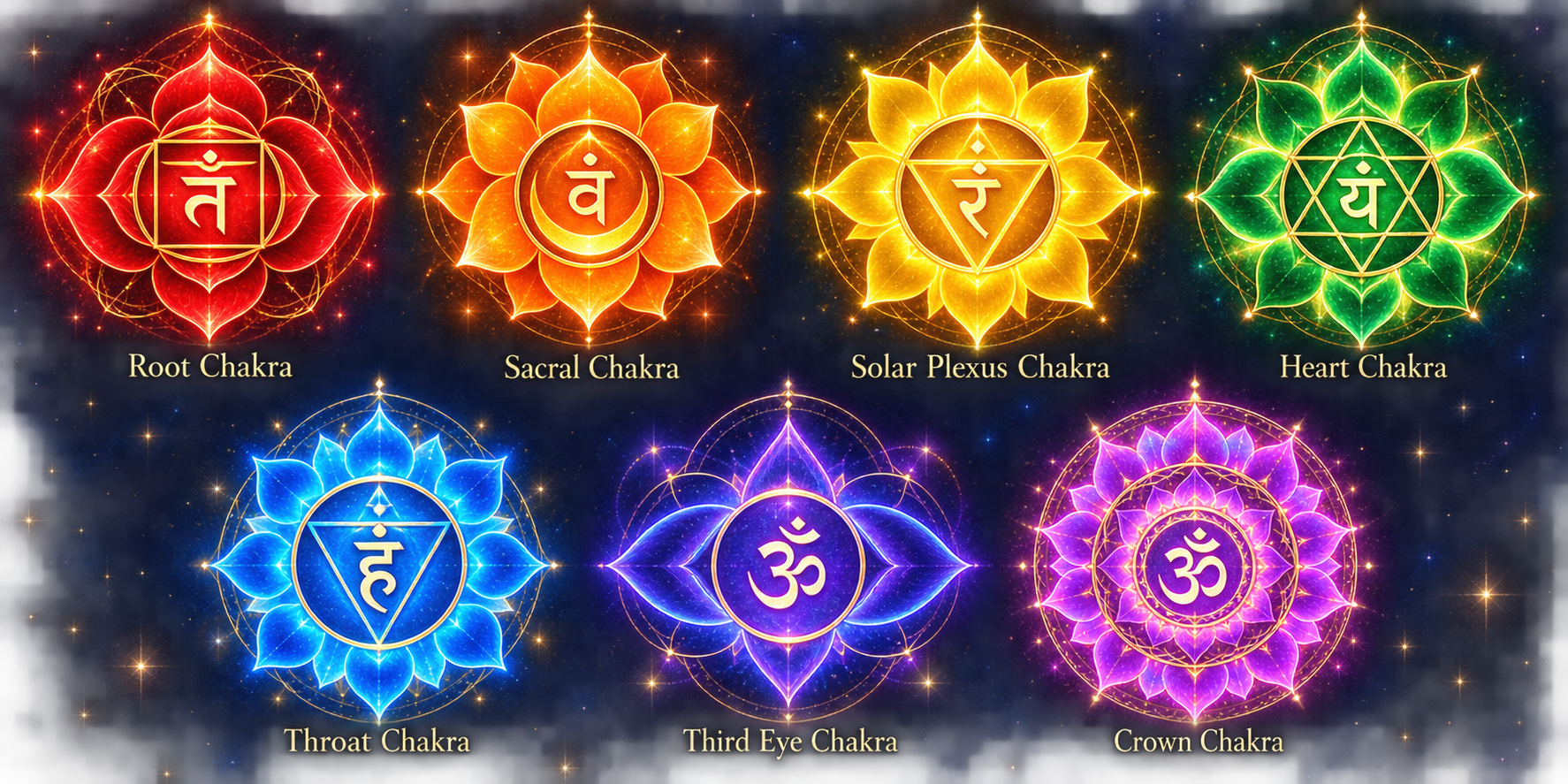Seven-Color Flower of Life — Seven Chakra Activation Journey